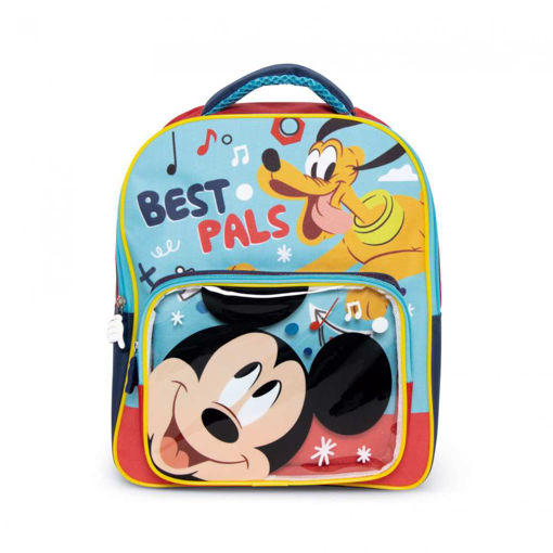 Picture of MICKEY MOUSE BACKPACK WITH TRANSPARENT POCKET 30X24.5X11CM